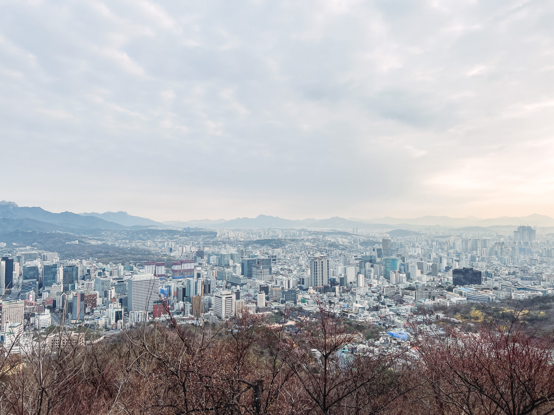 view of seoul from namsam tower