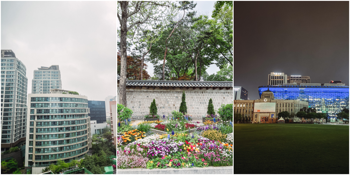 collage of 3 images from our seoul adventures